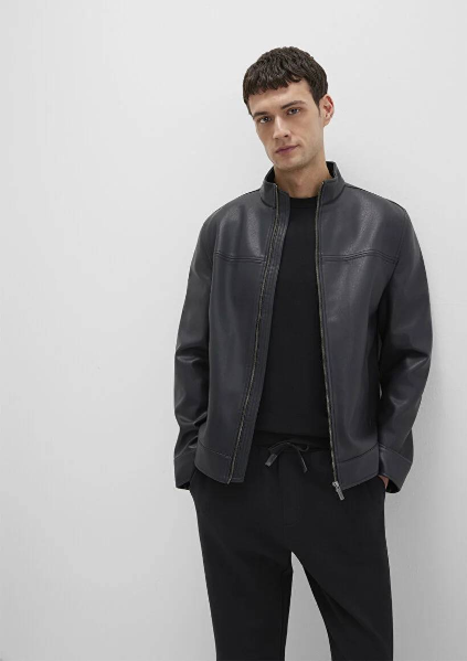 Resim Mavi Erkek Deri Mont M0110634-71379