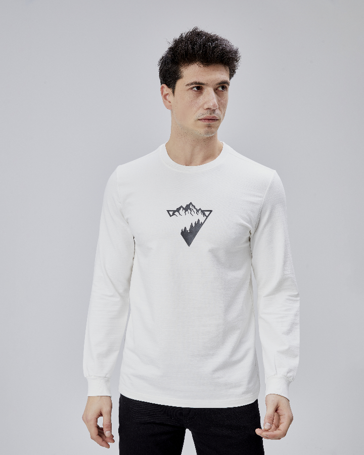 Resim Paul&More Erkek Sweat Manzara Baskı O Yaka