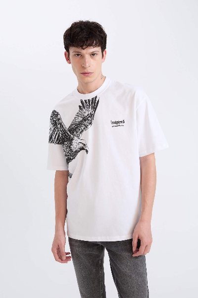 Resim Defacto Erkek  T-shirt D9506AX/WT34