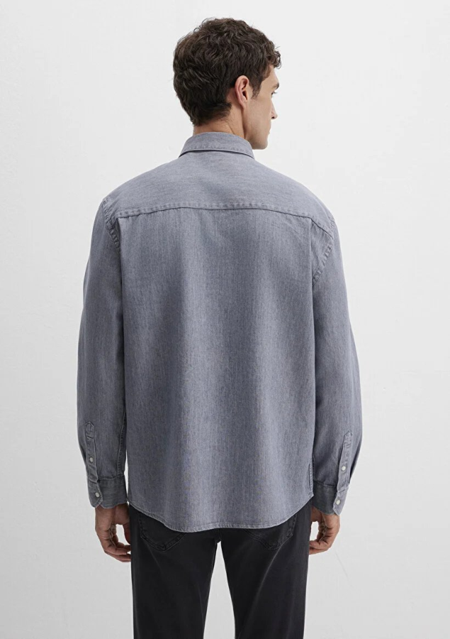 Resim Mavi Erkek Uzun Kol Gömlek M0211765-89892