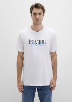 Resim Mavi Erkek İstanbul Baskılı T-Shirt M067114-620