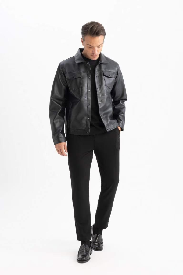 Resim Defacto Erkek  Deri Mont D6589AX/BK27