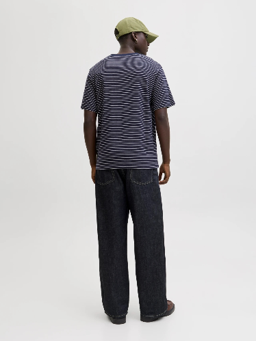 Resim Jack & Jones Jjedover Strıped Tee Ss Crew Neck Sn Erkek T-shirt 12288015