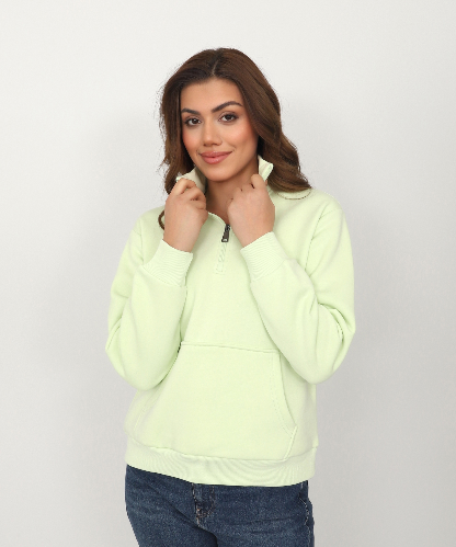 Resim Viole&More Kadın Sweat 114 Yarım Fermuarlı