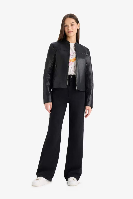 Resim Defacto Kadın Deri Mont E8532AX/BK27