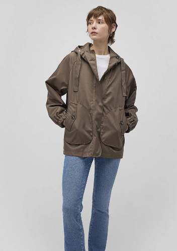 Resim Mavi Kapüşonlu Kadın Mont M1110014-82046