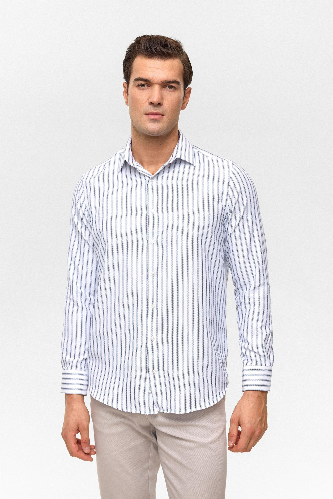 Resim GM2025300046 Armürlü Regular Uzun Kol Erkek Gömlek
