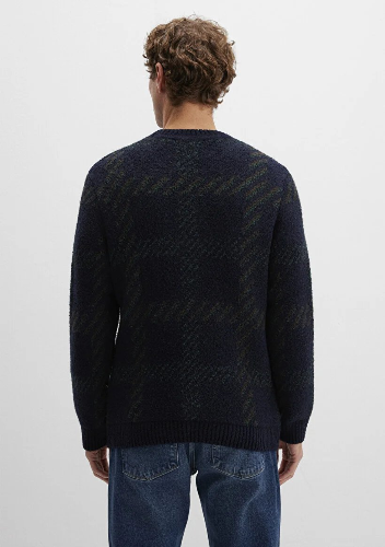 Resim Mavi Jakarlı Erkek Kazak M0710333-70497