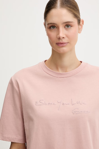 Resim Guess Athleisure  Kadın  T-shirt V6RI09I3Z14-G6M1 Sophıe Cn Ss T-Shırt