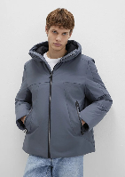 Resim Mavi Kapüşonlu Erkek Mont M0110663-80776