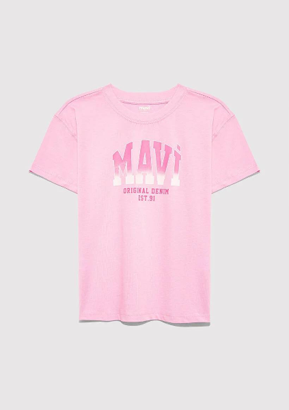 Resim Mavi Jenerik Kız Çocuk T-Shirt M7610386-70972