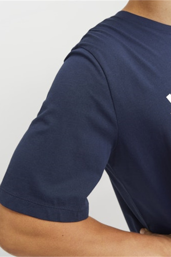 Resim Jack & Jones Jjelogo Tee Ss O-Neck 2 Col Ss25 Sn Erkek T-shirt 12268267