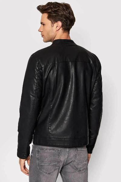 Resim Only & Sons Onsmıke Pu Racer Jacket Otw Vd Noos Erkek Deri Mont Ve Ceket 22012339