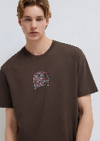 Resim Mavi Erkek T-shirt M0613205-70251