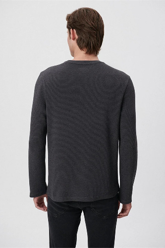 Resim Mavi Uzun Kol Penye Erkek Sweat M064622-26834