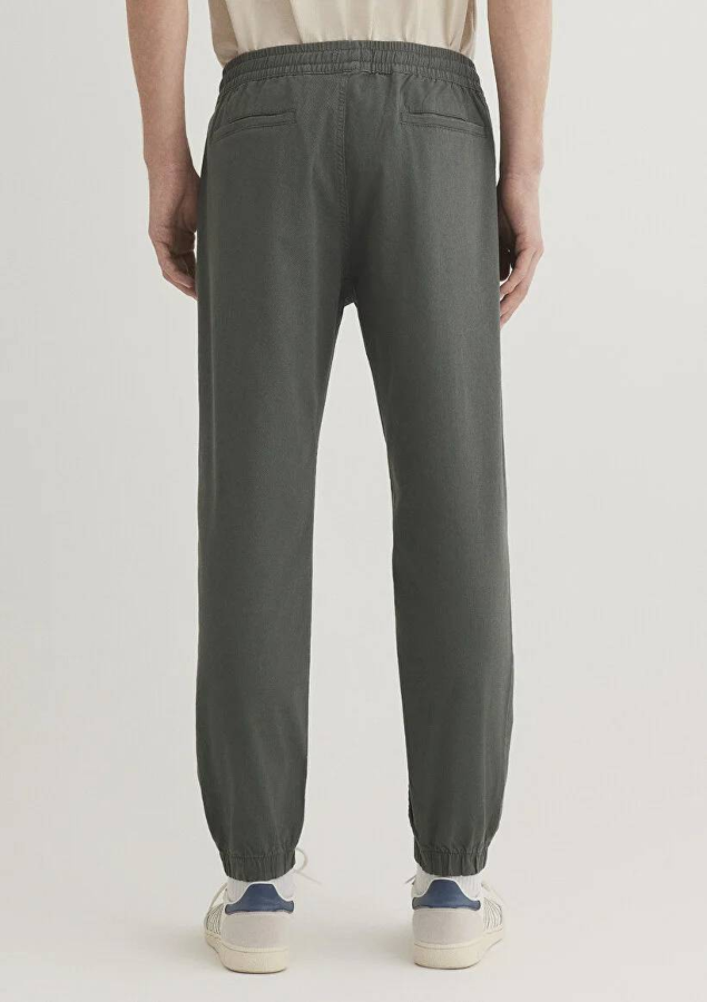 Resim Mavi Beli Lastikli Erkek Kanvas Pantolon M000169-71598