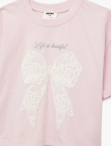 Resim Koton Kız Çocuk T-shirt 6SKG10281AK