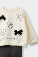 Resim Defacto Kız Bebek Sweat Takım F4857A5/ER134