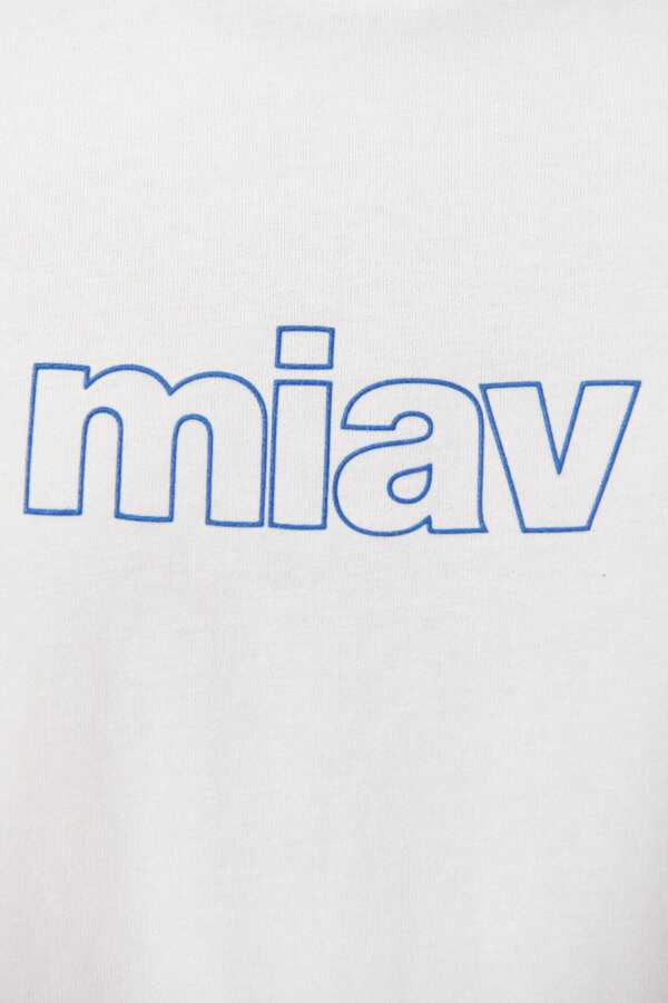 Resim Mavi Miav Tişört Beyaz Erkek T-Shirt M0611704-620