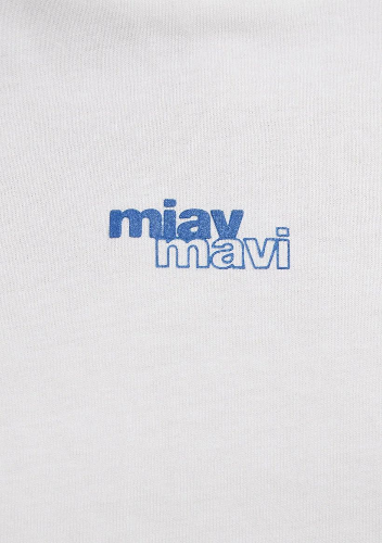 Resim Mavi Baskılı Kadın T-shirt M1614091-70057