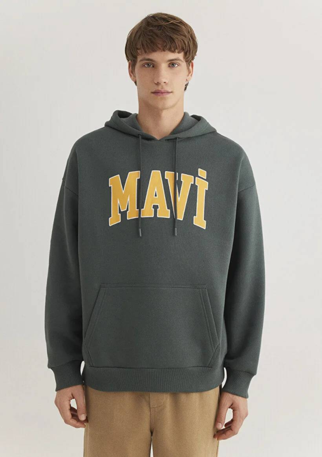 Resim Mavi Baskılı Erkek Sweat M067149-71598