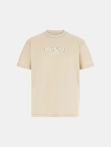 Resim Guess Logo Contrast Stıt Guess  Erkek  T-shirt M6GI16K3032-G1FG Cn Ss