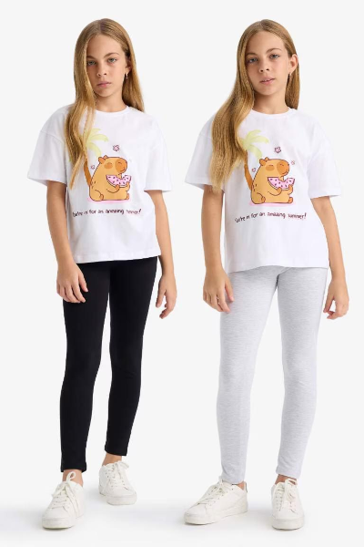 Resim Defacto Kız Çocuk Tayt E6405A8/BK81