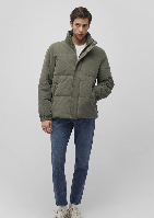 Resim Mavi Dik Yaka Erkek Mont M0110476-85485