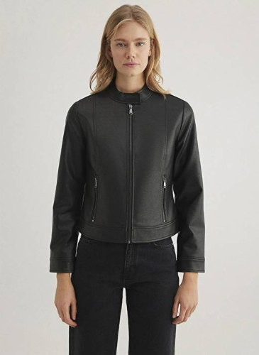 Resim Mavi Dik Yaka Kadın Ceket M1110598-900