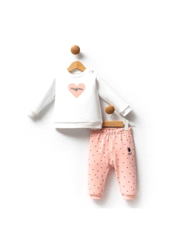 Resim U.S. Polo Assn Bebek Kız Bebek Sweat Takım USB2765