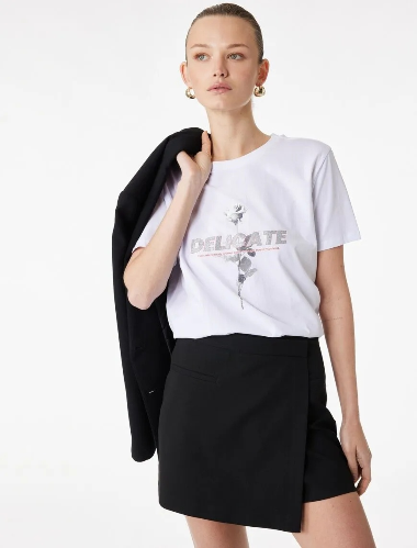 Resim Koton Kadın T-shirt 6SAK50037EK