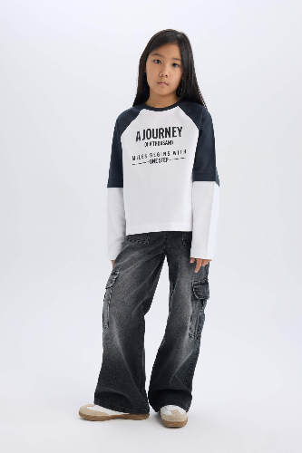 Resim Defacto Kız Çocuk Sweat D9443A8/WT34