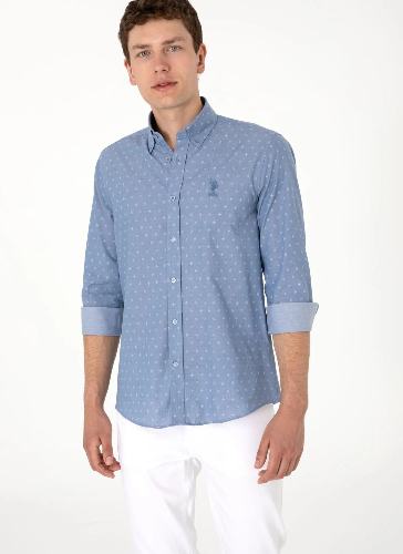 Resim U.S. Polo Assn. Bord Erkek Dokuma Gömlek 2108872