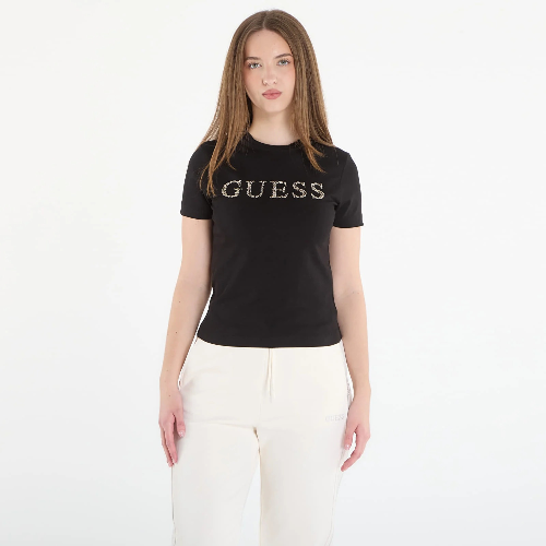 Resim Guess Athleisure  Kadın  T-shirt V6RI20J1314-JBLK Octavıa Rn Ss T-Shırt