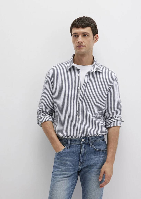 Resim Mavi Çizgili Erkek Gömlek M0211692-90911