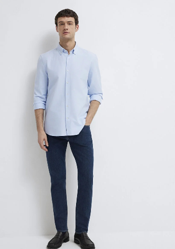 Resim Mavi Erkek Uzun Kol Gömlek M0211199-70804