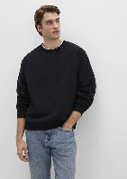 Resim Mavi Bisiklet Yaka Erkek Sweat M0S10276-900