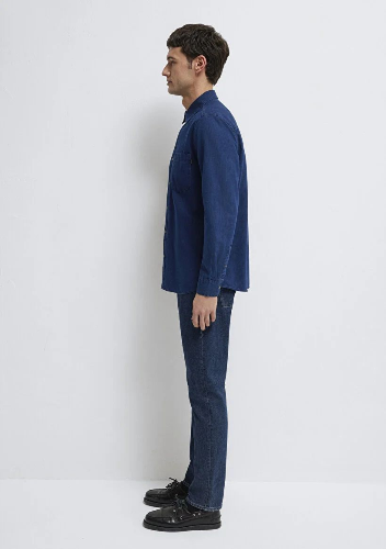 Resim Mavi Erkek Uzun Kol Gömlek M0211854-18790