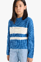 Resim Defacto Kız Çocuk  Kazak E7735A8/BE389