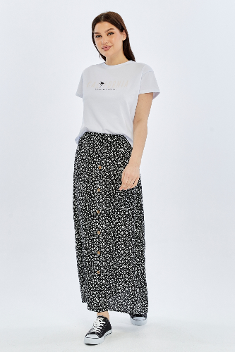 Resim Viole&More Kadın Etek Uzun Önden Düğmeli