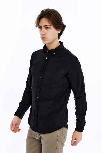 Resim Paul&More Yaka Düğmeli Ön Fitil Gömlek 70085