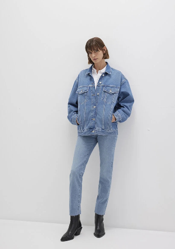 Resim Mavi Luna Mid Kadın Jean Ceket M1110177-90545