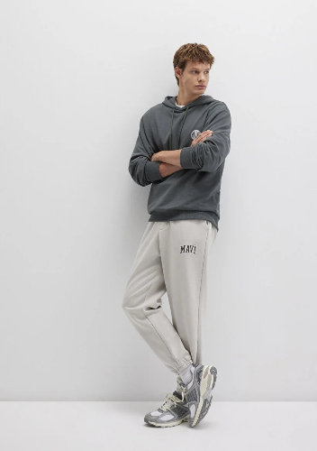 Resim Mavi Baskılı Erkek Eşofman Alt M0010207-70074