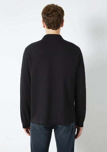 Resim Mavi Polo Yaka Erkek T-shirt M0613154-900