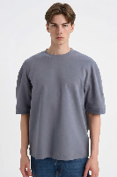 Resim Defacto Erkek T-shirt B4844AX/GR504
