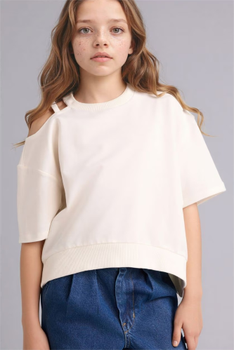 Resim Defacto Kız Çocuk T-shirt G8637A8/ER105