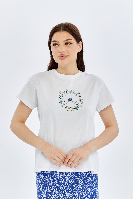 Resim Viole&More Kadın T-Shirt Yk23 Kuş Baskılı