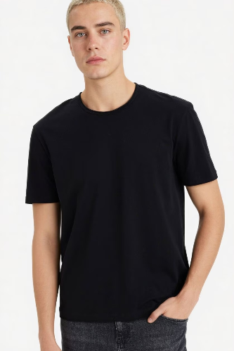 Resim Defacto Erkek T-shirt D5481AX/BK81