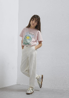 Resim Mavi Kız Çocuk Kanvas Pantolon M7010048-70057