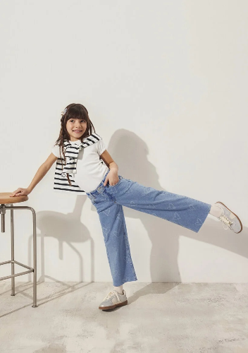 Resim Mavi Lorı Kız Çocuk Jean Pantolon M7010036-89486